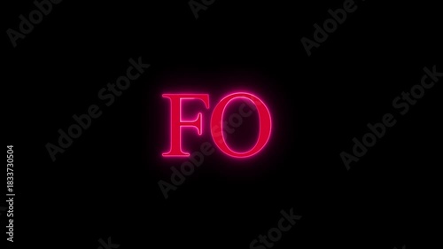 Neon Glowing Word Formula on Black Background