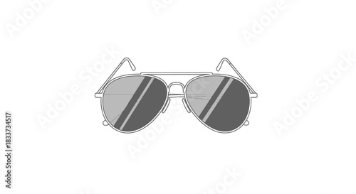 Classic Aviator Sunglasses with Reflective Lenses.