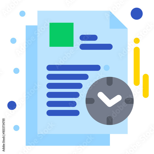 Prioritize Time Management: A conceptual illustration showing two documents with a clock, symbolizing the significance of organizing, prioritizing, and improving efficiency and productivity.