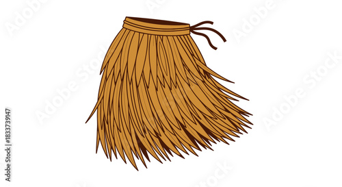 Traditional Grass Skirt with Tie Closures.