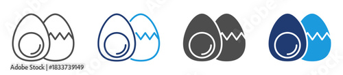 egg icon sheet with multiple style