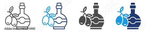olive oil icon sheet with multiple style
