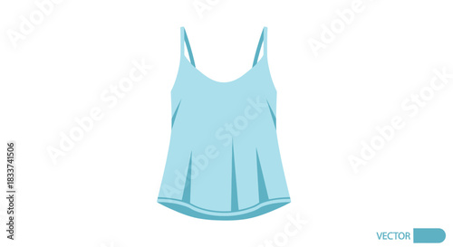 Light Blue Sleeveless Camisole Top with Thin Straps.