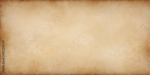 Aged vintage brown paper parchment with a dirty stained grunge texture background