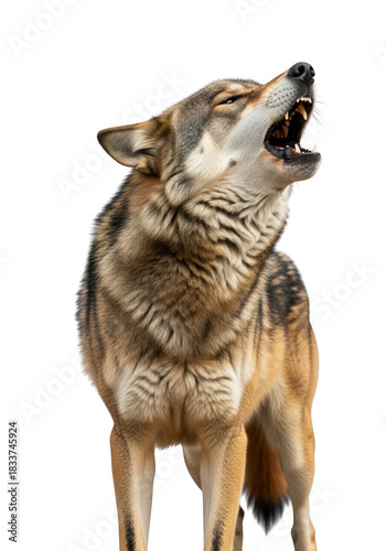 Wallpaper Mural Majestic howling wolf animal canine predator wildlife mammal nature forest wilderness pack leader isolated on transparent background Torontodigital.ca