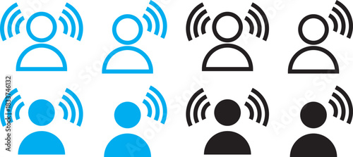 Influencer icon set. Social media marketing symbols.  banner ad, social analytics graph, content planner, influencer icon, post scheduler, audienc