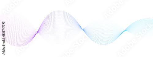 Dynamic wave pattern overlay in purple and blue for modern technology designs