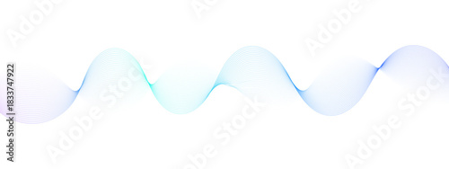 Abstract flowing wave pattern design with gradient colors for modern technology feel