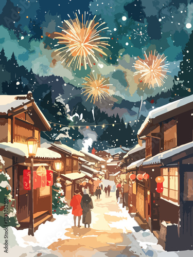 Japanese Street View on New Year’s Eve