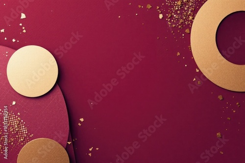 Abstract geometric background with golden accents