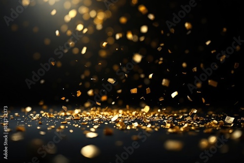 Abstract gold confetti