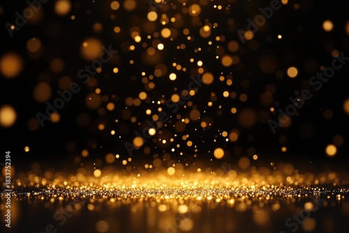 Abstract golden bokeh background