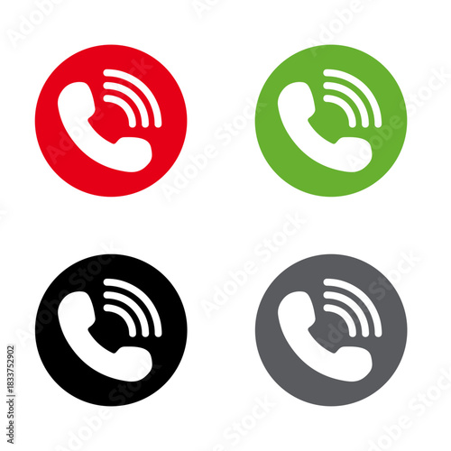 Phone call icon accept and decline. Phone icon. Answer and hang up the phone icon. Accept and decline incoming call symbol vector set. Phone call icon answer, accept and decline call symbol set. 