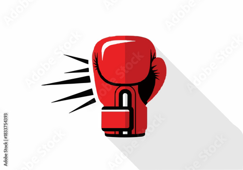 Boxing Glove Icon: A dynamic, red boxing glove illustration, conveying power and readiness. The sleek design and bold colors highlight the intensity of the sport.