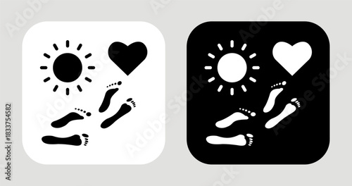 Passion Path Icon In Black and White Glyph Style