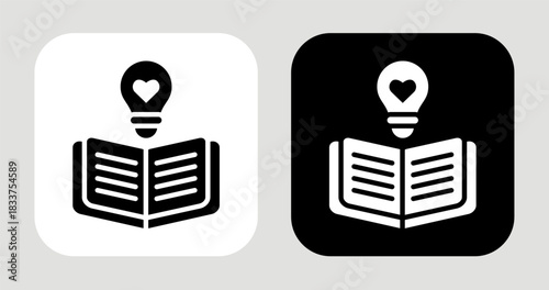 Passion Project Icon In Black and White Glyph Style