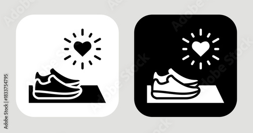 Sparked Journey Icon In Black and White Glyph Style