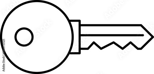Key Outline Access Unlock Icon