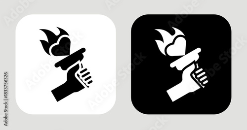 Belief Catalyst Icon In Black and White Glyph Style