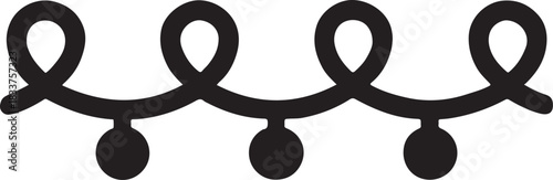 Wavy string of lights decorative element