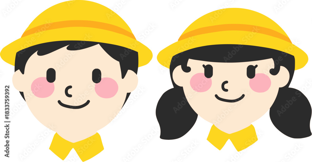 Naklejka premium 얼굴_어린이2.