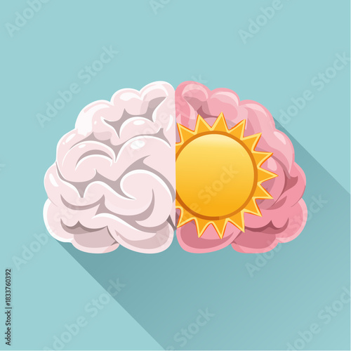 Positive Mindset and Brain Health Concept