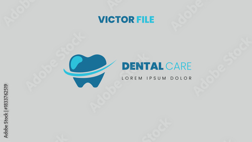 Elegant Dental Care Logo Design Featuring a Stylized Tooth and Modern Typography for a Professional Brand