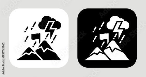 Unshaken Will Icon In Black and White Glyph Style