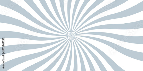 Retro white and gray abstract explosion vintage ray sunrise star sunbeam texture background. vector illustration circle light banner cartoon add design.	