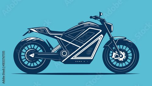 Sleek electric motorcycle concept with modern design, perfect for eco friendly transportation, futuristic vehicle innovation, and sustainable mobility campaigns