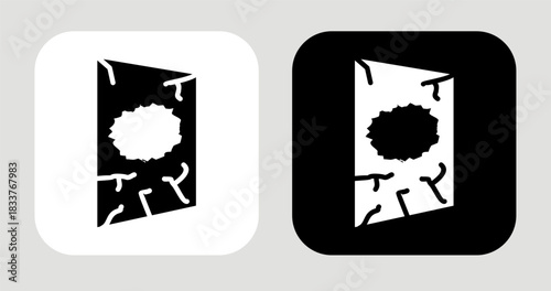Beyond Limits Icon In Black and White Glyph Style