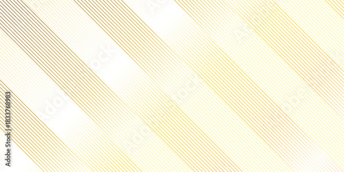 Gradient linear fabric oblique stripe line retro design. vector stripe diagonal dynamic fabric abstract white and gold geometric creative tech seamless textile texture background.