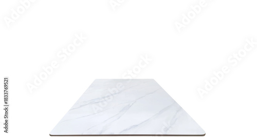 White marble top table PNG transparent.