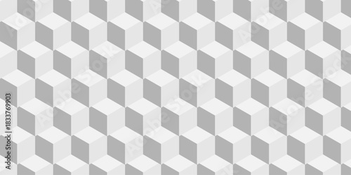 Structure wall white block box cube. seamless pattern grid vintage surface triangle. web monochrome square texture white background.	
