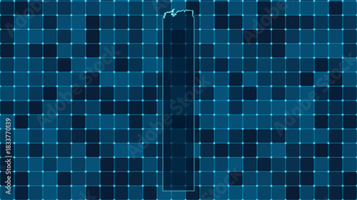 Modern Digital grid map illustration of Antarctica Technology geography background