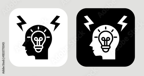 Flash Concept Icon In Black and White Glyph Style