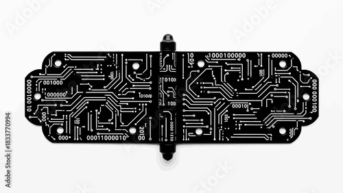 circuit board isolated on white