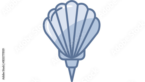 Vector illustration of a pastry bag minimalist flat design element isolated on white background for culinary and baking projects