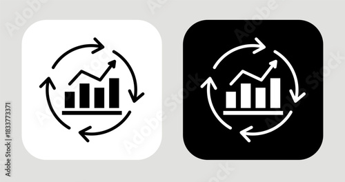 Motion Clue Icon In Black and White Glyph Style