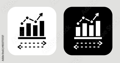 Market Shift Icon In Black and White Glyph Style