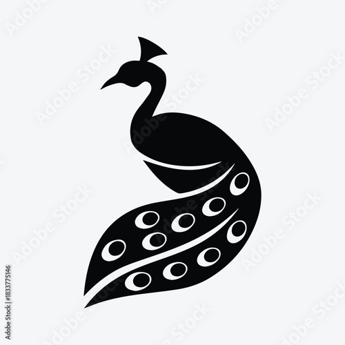 Peacock Vector Icon Brand Identity