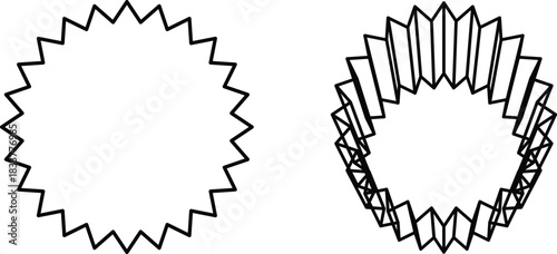 Seamless Cogwheel Shape Transformation: From Flat Spiky Circle to Folding  Structure.