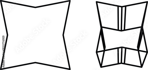 Minimal Concave Square Folding:   Metamorphosis into Compact  Structure.