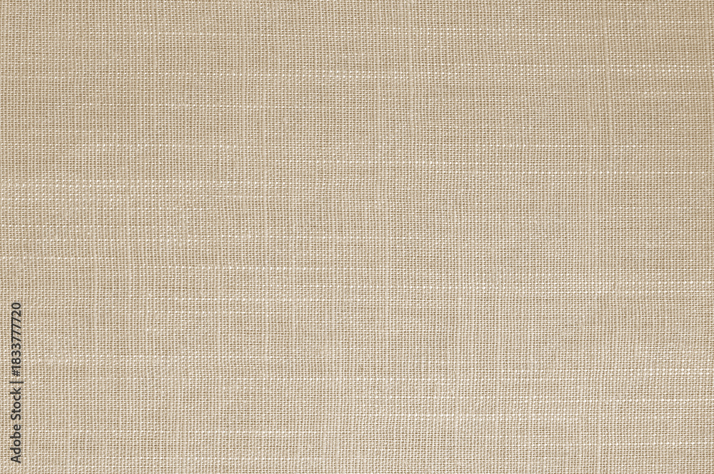 Fototapeta premium Brown linen fabric cloth texture background, seamless pattern of natural textile.