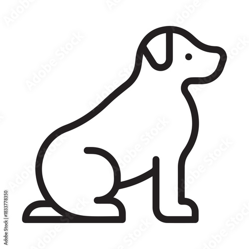 Dog icon in vector illustration