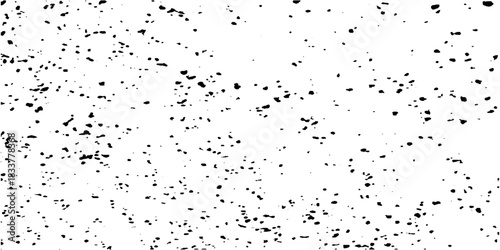 Distressed urban overlay spotted concrete grain surface grainy noise rust wall grunge black splatter and white background. damaged chalk crack rough ink wall texture.	