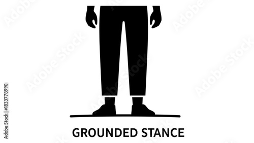 Confident silhouette of standing figure in relaxed pose