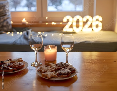 Cozy New Year Dinner Setting 2026