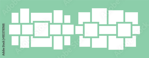 Pictures or photos frame collage layout abstract photo frames and digital photo wall template
