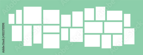 Pictures or photos frame collage layout abstract photo frames and digital photo wall template
